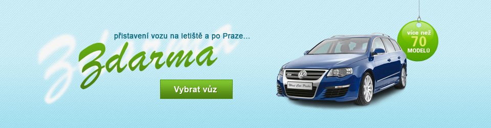 Autopůjčovna West Car Praha nabízí přistaveni vozu po Praze zdarma